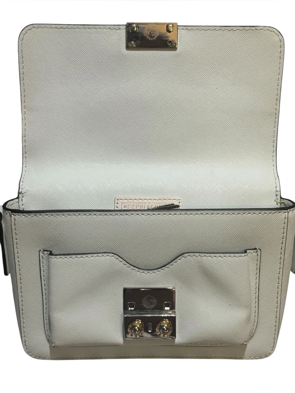 Rare HENRI BENDEL Saffiano Leather Crossbody Wallet on a Chain Mint Green EUC